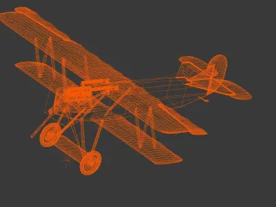 Simple Fokker D VII 3D model