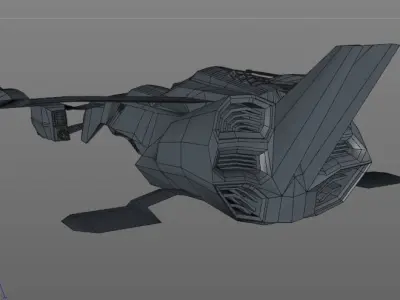 space ship fighter   Low-poly 3D model