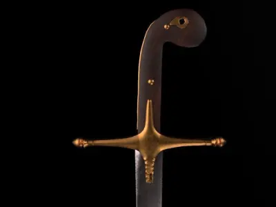 Turkish Sword Low-poly 3D model