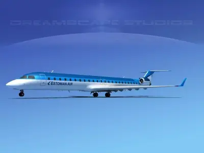 Bombardier CRJ900 Estonian Air 3D model