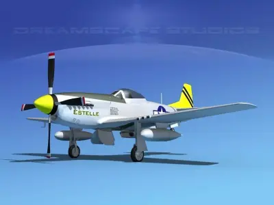 P-51D Mustang Estelle 3D model
