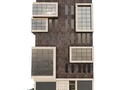 build01 modern office building Low-poly 3D model