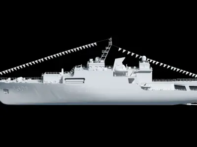 China Coast Guard Ship 1301 a 3000-ton law enforcement ship 3D model