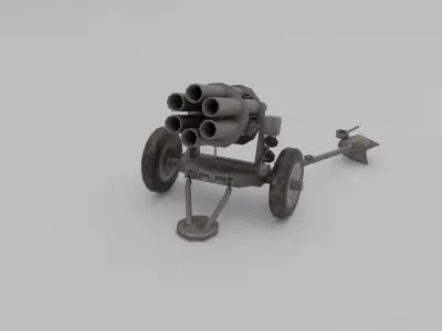 15 Cm Nebelwerfer 41 Rocket artillery Low-poly 3D model