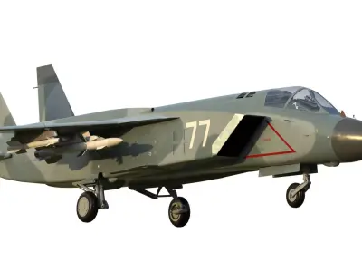 Yak-141 VTOL jet fighter 3D model