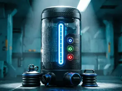 Futuristic Sci-Fi Bio-Container Set  Low-poly 3D model