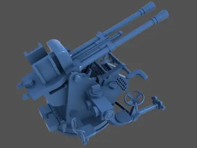 Breda 37-54 twin - Personal license - 1-200 and 1-350 scale 3D print model