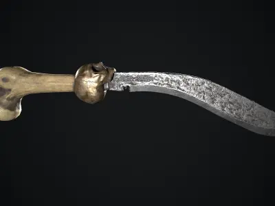 kukri pirate swords Low-poly 3D model