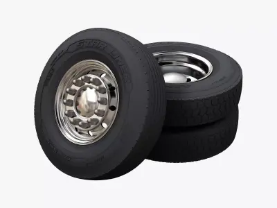 Kenworth highpoly wheels 3D model