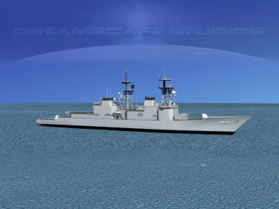 Spruance Class DD968 Author W Radford 3D model