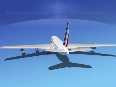 Boeing 707 Air France 2 3D model