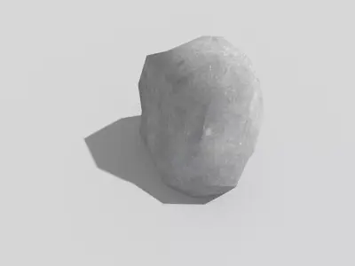 low poly rock Low-poly 3D model