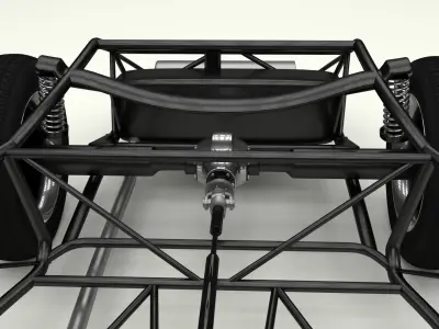 Full Mercedes 300SL chassis 3D model