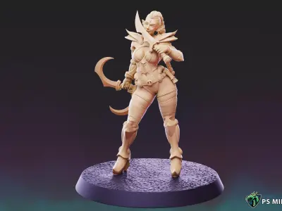 Dark Space Elves - Witches - Pose 8 3D print model