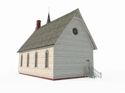 19th century architectural church 3D model