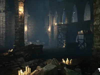 Mystic Dungeon Environment Low-poly 3D model