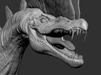 The ecorche of the Pyrosuvious 3D model