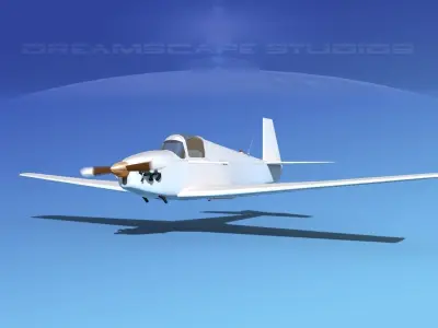 Mooney M-18 Mite Bare Metal 3D model