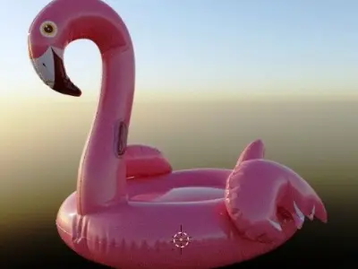 Inflatable Flamingo Low-poly 3D model