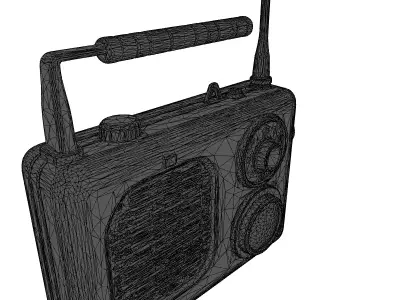 Retro Portable Military Radio 3D model