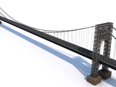 12 Famous Bridge Collection - Game Ready Low Poly Low-poly 3D model