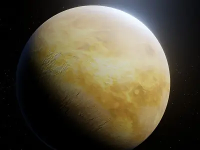 Photorealistic Venus 3D Model 8K Textures and Sci-Fi Music Pack Low-poly 3D model