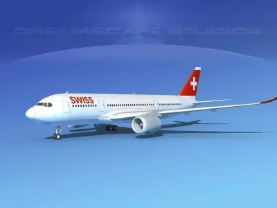 Airbus A350-800 Swissair 3D model