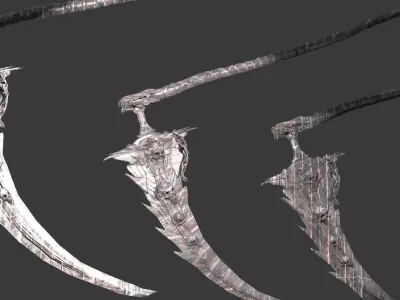 Deaths scythe Ornate 3 3 3D model