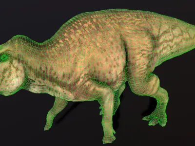 Edmontosaurus annectens Low-poly 3D model