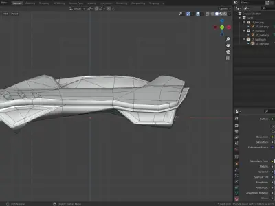 Simplistic Flying Vehicle 15 FREE SAMPLE Free low-poly 3D model