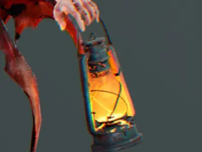 OIL LAMP - PRINTING3D - VIDEOGAMES Low-poly 3D model