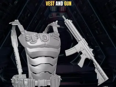 Hunter Trooper Kit for Action Figures 3D print model