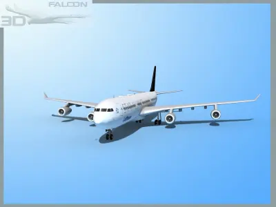 Falcon3D A340-600 Lufthansa Star 3D model