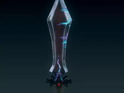 Sword PBR Gameready Stylized Low-poly 3D model