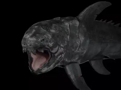 Dunkleosteus shark Low-poly 3D model