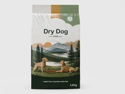 Dry Dog Food Low-poly 3D model