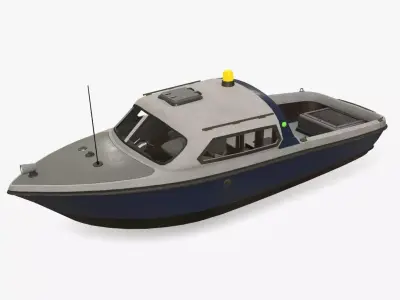 Speedboat Low-poly PBR Low-poly 3D model