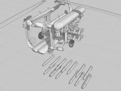 Helicopter Chain Launcher Module  3D model