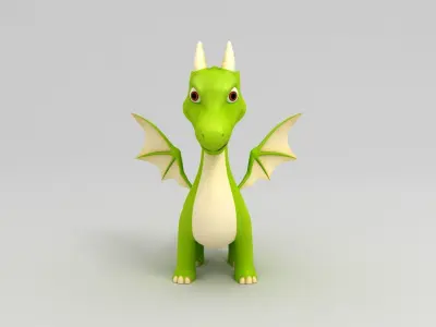 Cartoon Dragon 3D model