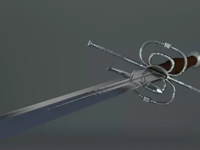 Zweihander sword Free low-poly 3D model