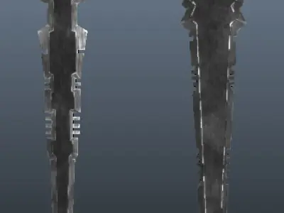Fantasy Greatswords Game Ready Low-poly 3D model