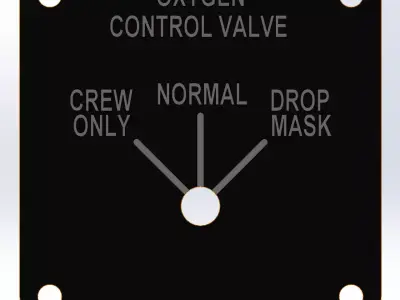 Cessna Citation Mustang - Oxygen panel 3D print model
