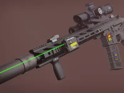 AR15 - Modular Pack Low-poly 3D model