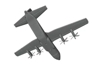 Lockheed Martin C-130J Super Hercules 3D print model