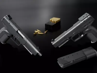 FN Five-Seven MK2 Handgun Low-poly 3D model