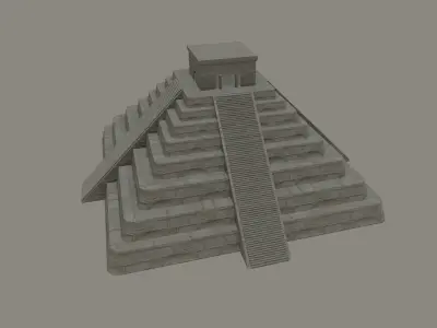 Mayan Temple Low-poly 3D model