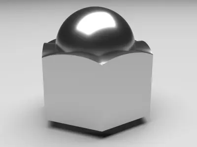 Hex Cap Nut 3D model