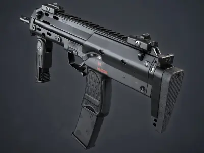 PBR MP7A1 PDW Low-poly 3D model