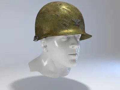 USA Army Helmet from Korea War 3D model