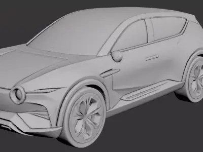 AI-Generated Concept Car SUV - model 3 - 3D model 3D model
